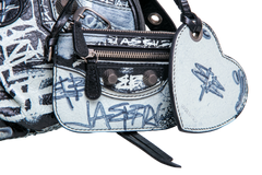 BALENCIAGA LE CAGOLE S GRAFFITI BLACK