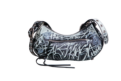 BALENCIAGA LE CAGOLE S GRAFFITI BLACK