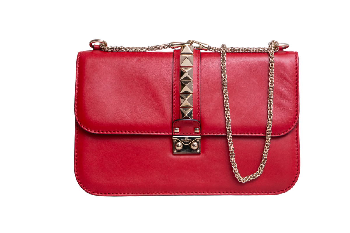 VALENTINO GLAM LOCK LARGE RED
