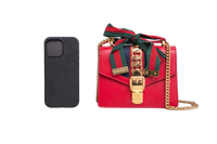 GUCCI SYLVIE SMALL WEB LEATHER RED