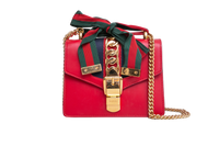 GUCCI SYLVIE SMALL WEB LEATHER RED