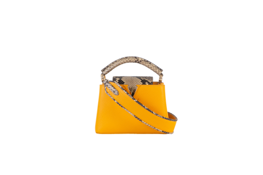 LOUIS VUITTON CAPUCINES MINI JAUNE PYTHON