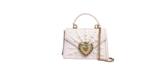 DG DEVOTION SMALL MOIRE PEARL EMBELLISHED PINK