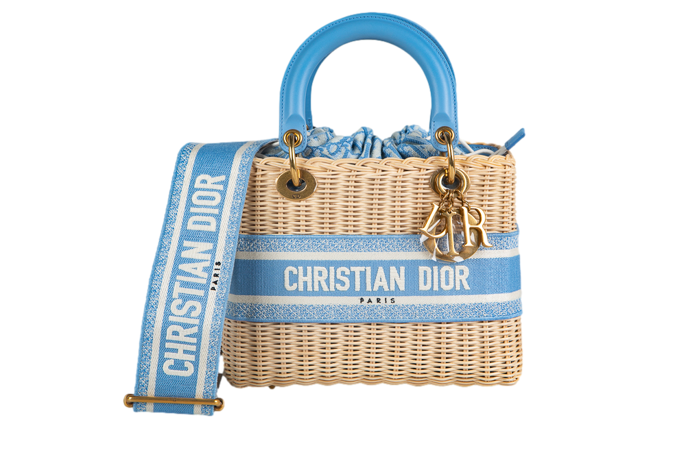 CHRISTIAN DIOR LADY WICKER TURQUOISE