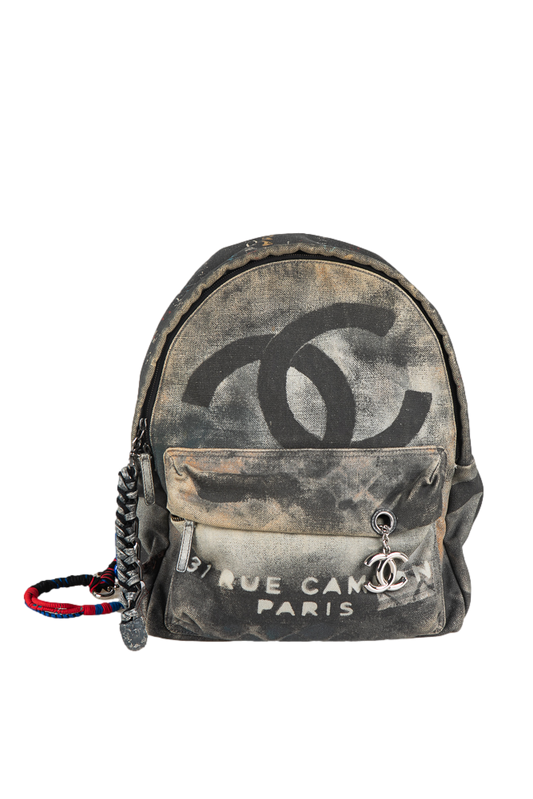 CHANEL BACKPACK GRAFFITI MULTICOLOR CANVAS