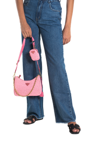 PRADA RE-EDITION 2005 RAFFIA PINK