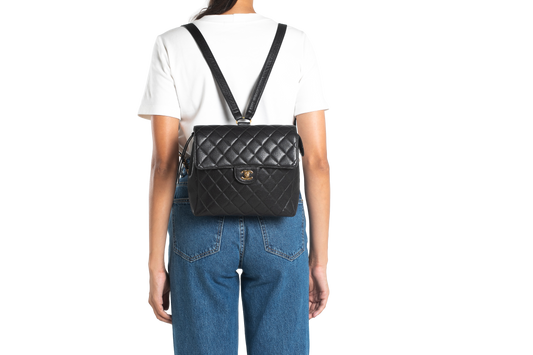 CHANEL BACKPACK CAVIAR BLK VINTAGE