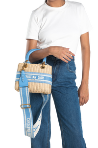 CHRISTIAN DIOR LADY WICKER TURQUOISE