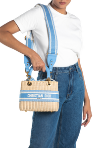 CHRISTIAN DIOR LADY WICKER TURQUOISE