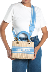 CHRISTIAN DIOR LADY WICKER TURQUOISE