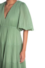 ZIMMERMANN VESTIDO PLISSADO VERDE