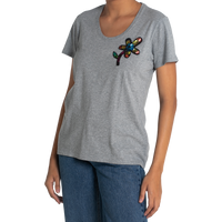 BURBERRY CAMISETA CINZA COM PATCH