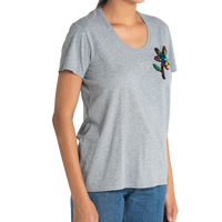 BURBERRY CAMISETA CINZA COM PATCH