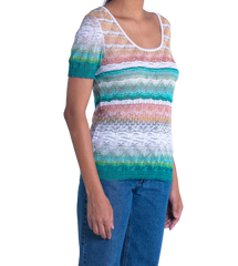 MISSONI CAMISETA TONS VERDE DEGRADE