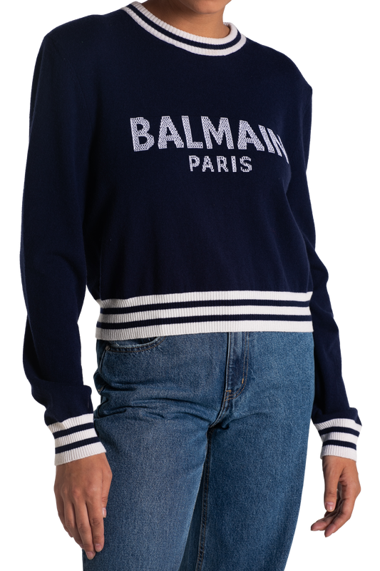 BALMAIN CASHMERE E LA NAVY