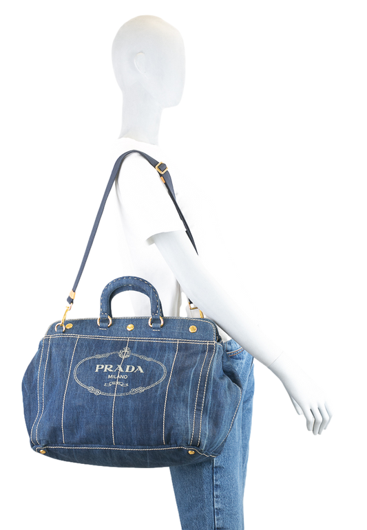 DESAPEGO THASSIA NAVES PRADA TOTE DENIM LARGE