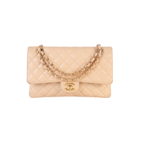CHANEL DOUBLE FLAP BEGE MEDIUM
