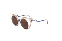 DESAPEGO THASSIA NAVES FENDI OCULOS FF0137/S AMBAR E AZUL