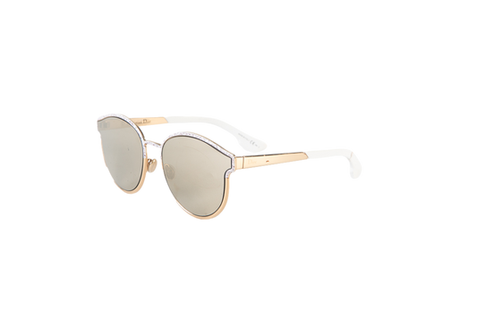 DESAPEGO THASSIA NAVES DIOR OCULOS SYMETRIC GOLD WHITE