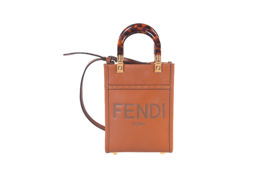 DESAPEGO FABI JUSTUS  FENDI SUNSHINE  SHOPPER MINI CARAMEL