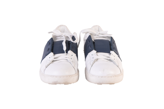 VALENTINO SNEAKER BRANCO E NAVY STUDS