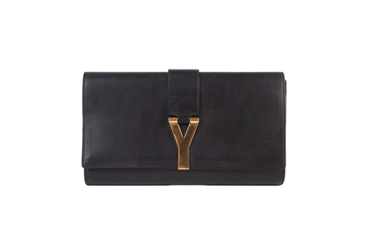 YSL CLUTCH Y BLK